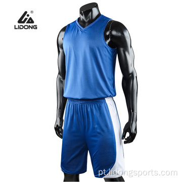 A camisa de basquete masculina sublimada personalizada define uniformes